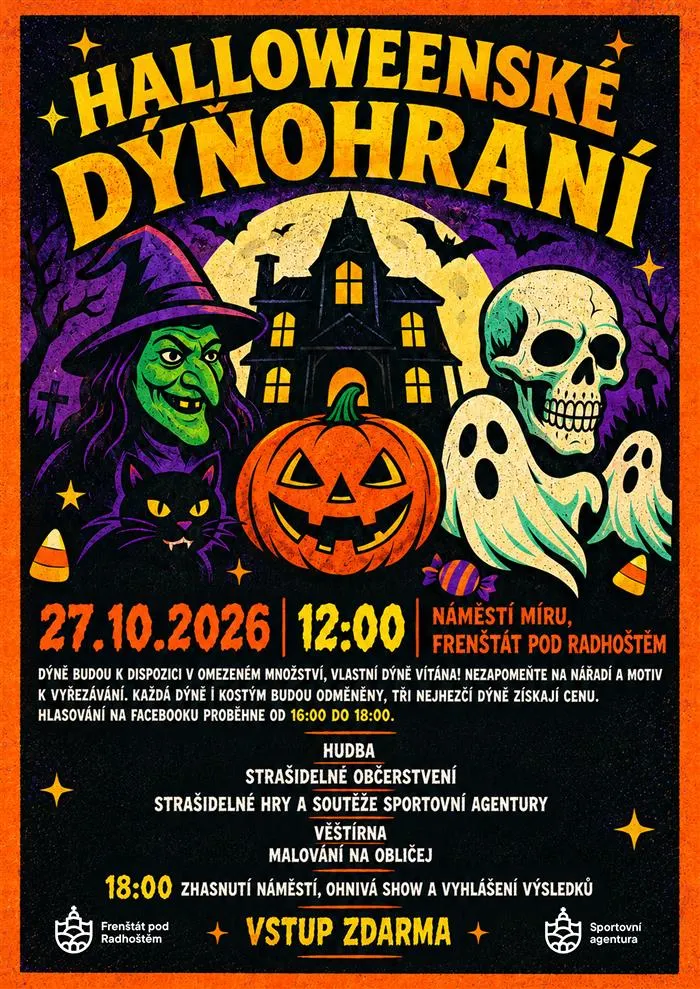 Halloweenské Dýňohraní nabídne dýně, soutěže i ohnivou show